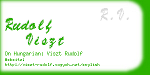rudolf viszt business card